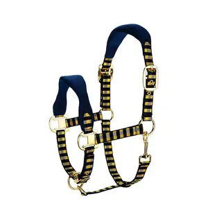 Wholesale horse equestrian sports racing accessories horse halter with hardware Western training horse collar harness