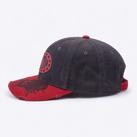 Casquette de baseball ajustable à 6 panneaux en faux daim avec logo personnalisé T&L et impression numérique par transfert thermique
