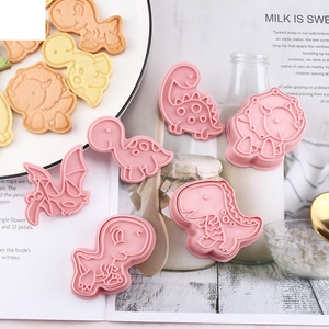 Accessoires de cuisine écologiques en plastique <span class=keywords><strong>3D</strong></span> rose, ensemble de 6 <span class=keywords><strong>emporte</strong></span>-pièces mignons en forme de <span class=keywords><strong>dinosaure</strong></span> de dessin animé - Product Image 2