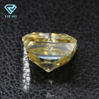Carré princesse coupe fantaisie original jaune vif moissanite diamants en vrac forme carrée glace concassée coupe jaune vif moissanite