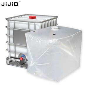 Sac de protection en plastique alimentaire JIJID pour conteneur IBC avec ports d'entrée et de sortie, doublure PE sans lavage pour conteneurs de 1000L - Product Image 1
