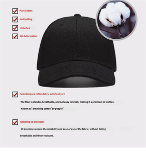 Customizable Sporty Unisex Cotton Embroidered Sports Caps 6-Panel <b>Hat</b> with Leaf Pattern - Product Image 6
