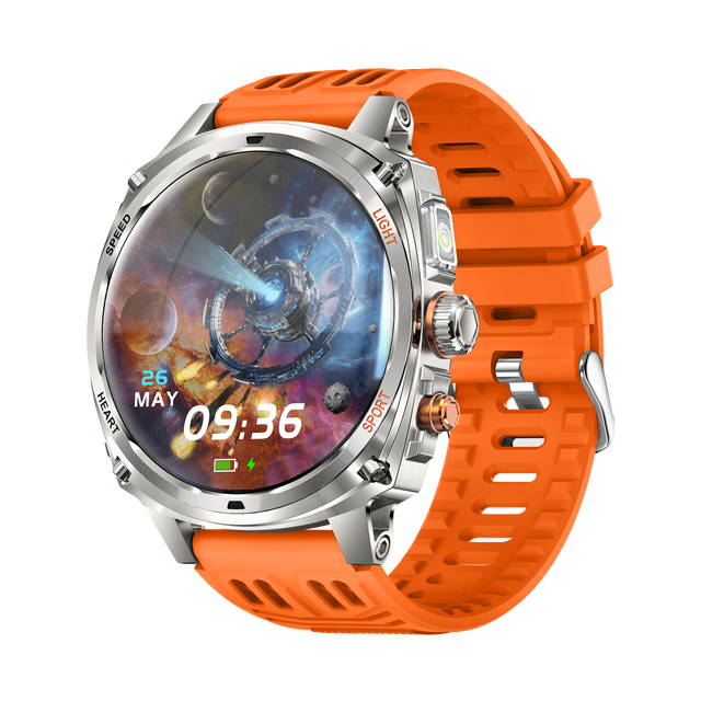 New 2026 Outdoor Smart Watch 1.75 Inch Amoled Screen Compass BT Call Men Sports Fitness Tracker GPS Smartwatch