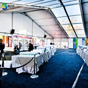 خيمة حفلات فاخرة بمدة شفاف وعرض 20m 30m في الهواء الطلق مناسبات كبيرة خيم حفلات زفاف لـ 200 300 500 شخص