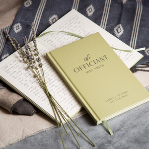 Diario Personalizado con Forro de Lino para Oficiante, Cuaderno de Lujo con Tapa Dura Personalizado para Discursos, Sermones, Brindis, Día de la Boda, Regalo para Pastor o Anfitrión - Product Image 4