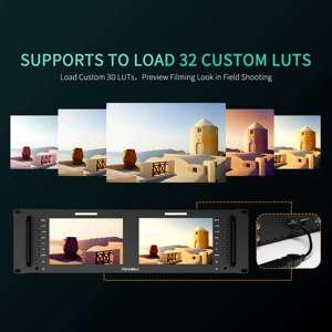 Feelworld D71 cộng với HD Rack mount màn hình, Rack mount màn hình video, kép 7 "3ru 4k <span class=keywords><strong>SDI</strong></span> IPS, OEM tùy biến dịch vụ, bán buôn - Product Image 4