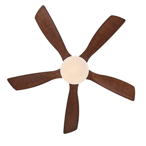 Ventilateur de plafond LED avec télécommande, tendance 2025, européen, en bois de paulownia acrylique, <span class=keywords><strong>5</strong></span> pales, couleur bois brun, pour la maison, l'intérieur, les restaurants - Product Image 4