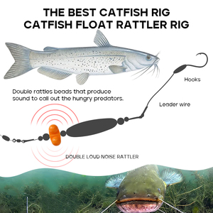 OEM perline a doppio sonaglio pesce gatto esca attrezzi da pesca con accessori in plastica campana linea di allarme sonagli per la cattura di pesce gatto - Product Image 5