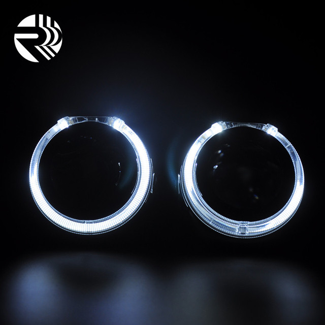 RR Projector Lens Decorative Cover 3 Inch Tuguan LED Shroud White Blue for Universal Car Headlight