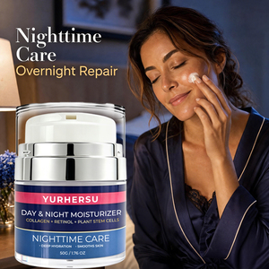 Crème hydratante visage jour et <span class=keywords><strong>nuit</strong></span> en gros, raffermissante, liftante, <span class=keywords><strong>anti</strong></span>-rides et ridules, au collagène, rétinol, cellules souches végétales et niacinamide 50g - Product Image 1