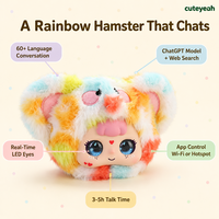 Mini Aimmy Peluche Arc-en-ciel Colorée, Jouet Parlant avec Chat Vocal IA, Cadeau Mignon pour Enfants, Idéal pour Fêtes, Article de Collection, Vente en Gros