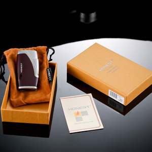 Encendedor de gas JOFI a prueba de viento, de doble llama, metálico, de viaje, con función de pulverización para uso en exteriores. - Product Image 3
