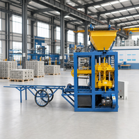 Machine de fabrication de blocs de pavé creux QTJ4-24, ligne de production de béton à pression hydraulique contrôlée par PLC, pompe à engrenages, économie de main-d'œuvre