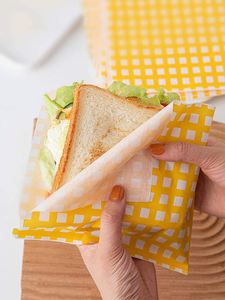 Feuilles de papier ciré biodégradable de qualité alimentaire imprimées avec logo personnalisé, résistantes à l'huile et à la graisse, pour l'emballage de sandwichs et de pains, respectueuses de l'environnement - Product Image 5