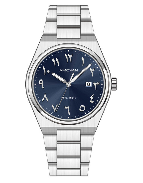 Arab Index Sunray Dial Classic all Stainless Steel Quart Watch Waterproof 5ATM for Man