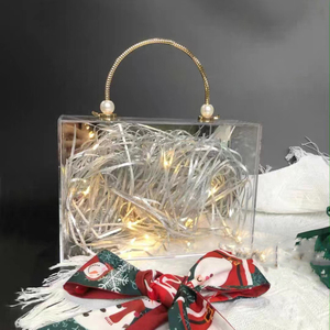 กล่องของขวัญอะคริลิคทรงสี่เหลี่ยมใสแบบแยกออกได้กล่องของขวัญกล่องใสสำหรับใส่ขนมแต่งงานสำหรับเทศกาลคริสต์มาส - Product Image 1