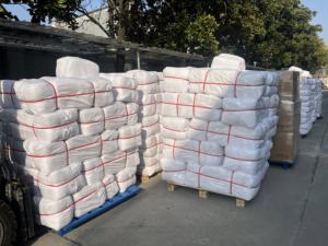 من الملابس المستعملة نسيج نفايات قطن من القطن غير مقطوع ملاءات سرير بيضاء للتنظيف الصناعي - Product Image 5