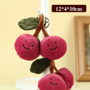 Nuevo Llavero de Peluche con Forma de Cereza Simulada, Suave y Moderno, Adorno Colgante - Product Image 4
