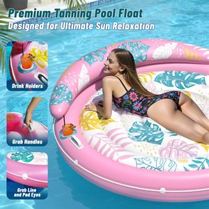 Flotador Inflable Extra Grande para Piscina, para Adultos, Resistente, Redondo, con Portavasos, para Río, Lago o Agua - Product Image 4