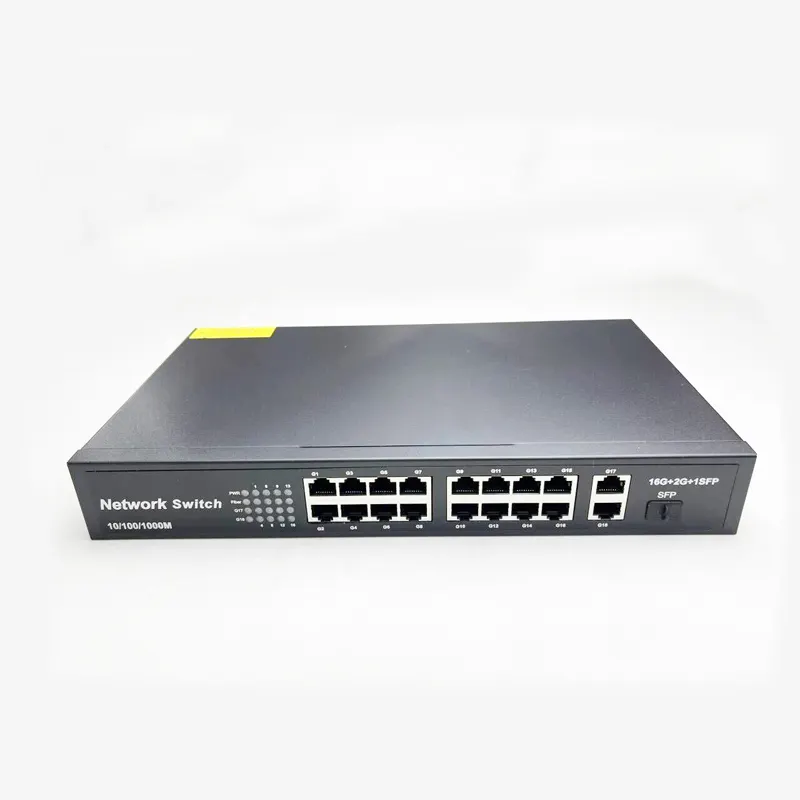 18 Poort 10/100/1000M Vlan Ethernet Desktop Netwerk Switch Ondersteuning 5-20V