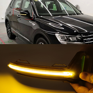 Feu <span class=keywords><strong>clignotant</strong></span> pour rétroviseur latéral, 2 pièces, accessoire pour voiture, pour VW Tiguan MK2 2017 2018 2019, Touareg MK3 EU 2019, avec défilement, miroir arrière, <span class=keywords><strong>clignotant</strong></span> dynamique - Product Image 1