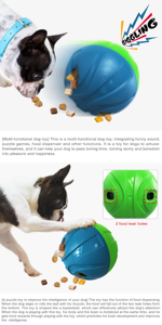 Dispenser cibo interattivo per animali domestici Slow <span class=keywords><strong>Treat</strong></span> nuovo design di educazione vocale slow leak <span class=keywords><strong>dog</strong></span> <span class=keywords><strong>toy</strong></span> ball ball - Product Image 2