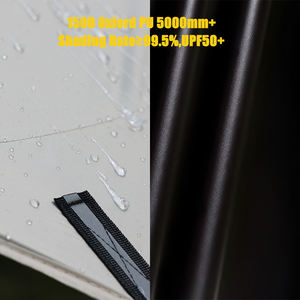 Tente de camping YGY 150D Oxford noire PU5000mm+ UPF50+ avec pare-soleil 3x4m, ouverture rapide automatique, une chambre, été - Product Image 3