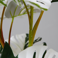 Arbre artificiel Monstera en plastique de 65 cm, plante en pot d'intérieur, décoration de la maison, haute qualité