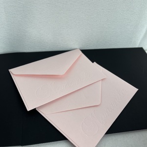 Pochette à bijoux de luxe écologique avec logo gaufré, élégante, imprimée UV/numérique, pour usage professionnel, sac <span class=keywords><strong>cadeau</strong></span> <span class=keywords><strong>en</strong></span> <span class=keywords><strong>papier</strong></span>, enveloppe rose - Product Image 5