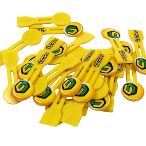 Promozione all'ingrosso regalo di plastica portachiavi portachiavi portachiavi gratta gratta trasparente - Product Image 4