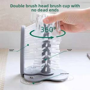 Cepillo de limpieza multifuncional para pared, cocina, piscina, tazas y vasos, con rotación para lavar tazas de agua y té. - Product Image 5