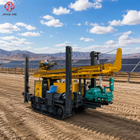 Foreuse de puits d'eau portable rotative hydraulique diesel JHS-400 haute flexibilité avec une profondeur de 400 m, efficace et durable