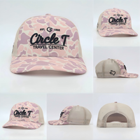 Casquette de baseball brodée personnalisée avec écusson en cuir Casquette de camionneur camouflage Richardson 115 Casquette de camionneur Richardson 112 à 6 panneaux
