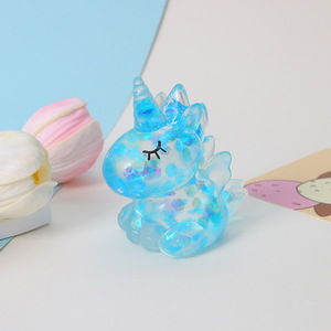Jouet à presser licorne colorée en TPR scintillant, <span class=keywords><strong>Squishy</strong></span> Maltose à remontée lente, anti-stress, jouets Fidget - Product Image 5