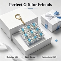 Porte-clés personnalisé anti-stress, clicker transparent multi-clés, porte-clés anti-stress pour cadeau de mariage et promotionnel