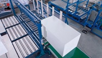 Ligne de production automatique de découpe de polystyrène, ligne de traitement à fil chaud pour la production en masse de panneaux d'isolation en mousse