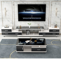 Ensemble de meubles de salon à forte valeur ajoutée L'entrepôt vend un meuble TV moderne en bois et en mélamine et un ensemble de tables basses