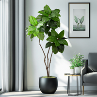 Arbre artificiel en plastique à feuilles de magnolia, 1,5m-1,8m, haute qualité, décoration intérieure et extérieure, vente chaude en usine