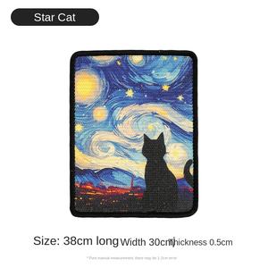 Nuevo Rascador para Gatos de Pared Vertical con Diseño de Pintura al Óleo, Sistema Japonés de Sisal, Adhesivo Separado que No Deja Residuos - Product Image 6