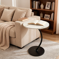 Fabrik-Großhandel Einfache Sofa-Beistelltische Couchtische Kleine Runde MDF-Beistelltische für Wohnzimmer Schlafzimmer Design