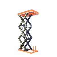 Table élévatrice télécommandée Ciseaux Peinture en aérosol Finition Ascenseurs de charge avec capteurs anti-pincement Hauteur maximale de levage 0.8 m à 5 m