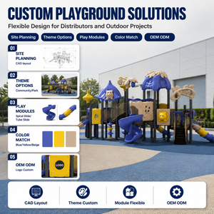 Gran Parque Infantil Exterior Tipo Castillo con Múltiples Toboganes y Puente para Compradores de Parques Comerciales para Proyectos de Entretenimiento al Aire Libre - Product Image 2