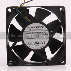 ใหม่ <span class=keywords><strong>Foxconn</strong></span> 24V 48V DC12V 0.50A EC 70X70X25mm AC 7025 7ซม. 4สาย PWM ปริมาณอากาศสูงซีพียูระบายความร้อน PVA070G12Q ระบายความร้อน - Product Image 2