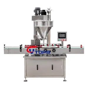 VTOPS Economical And Efficient Fully Automatic Rotary Conveyor Spiral Powder Filling For Bottle Filling