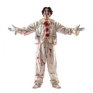 Costume de Clown Sanglant d'Halloween pour Adulte, <span class=keywords><strong>Tenue</strong></span> de Cosplay <span class=keywords><strong>Joker</strong></span> - Product Image 1