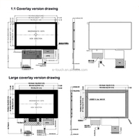 Panel táctil PCAP capacitivo OEM ODM de 4,3 pulgadas, pantalla táctil LCD, pantalla de cristal para fotocopiadora