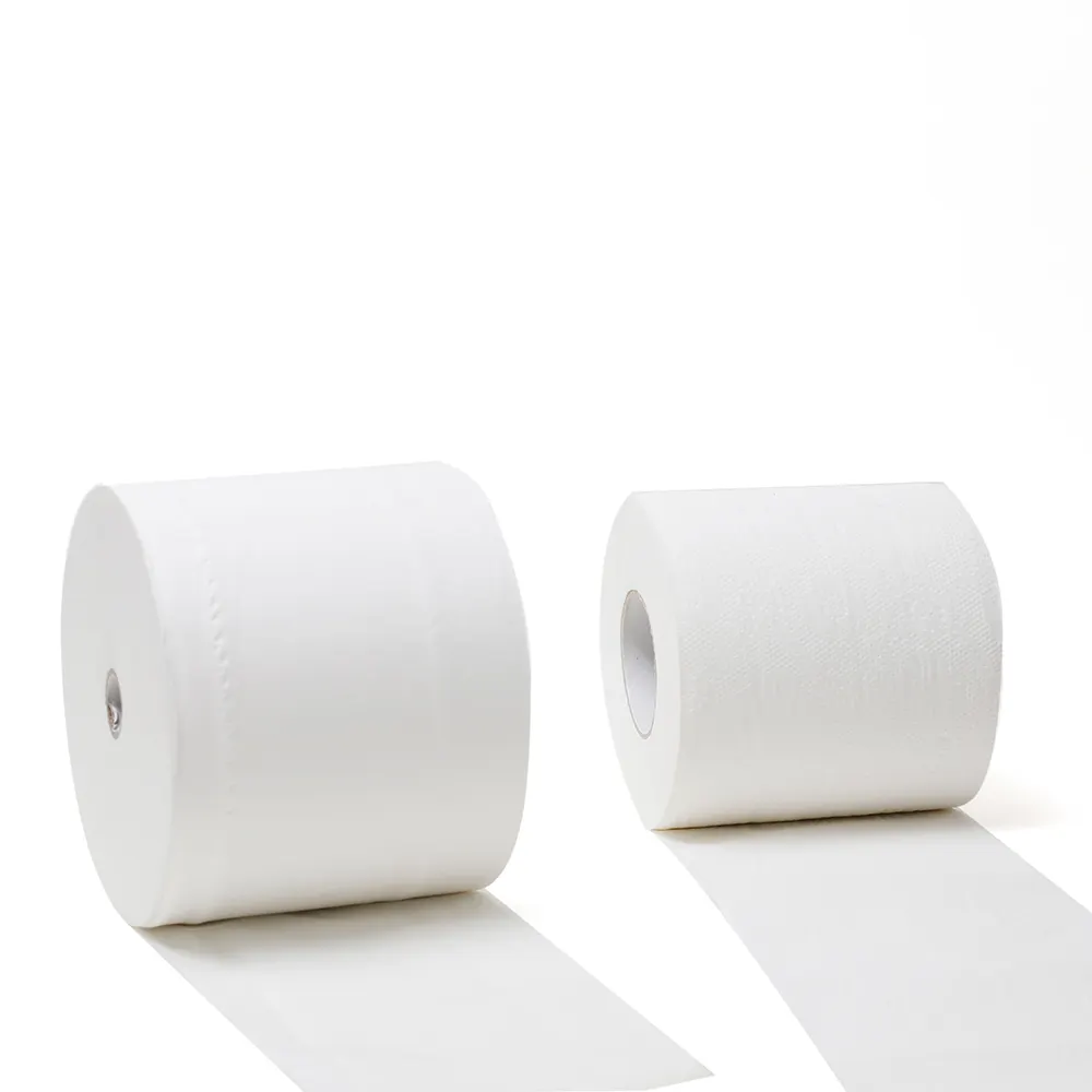 Rouleau de papier de nettoyage biodégradable pâte de blanchiment pour tissu nom de marque serviette hygiénique recyclé toilette marque rouleaux écologiques