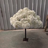 S506 Nouveau design Arbre floral artificiel de 1,20 m de haut, blanc ivoire, centre de table floral pour décoration de table de mariage