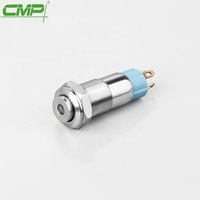 CMP Metal 1NO SPST 10mm Mini interrupteur à bouton-poussoir à verrouillage
