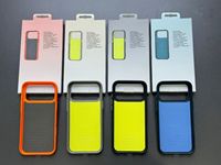 Étui BQC Premium pour femmes, transparent orange, pour 17 & Pro, avec support magnétique, antichoc, TPU+PC, coque rigide avec protection d'écran